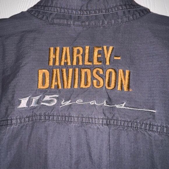 Genuine Harley-Davidson 115 Years Garage Long Sleeve Shirt Embroidered Size 2XL - Picture 3 of 6
